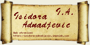 Isidora Adnađević vizit kartica